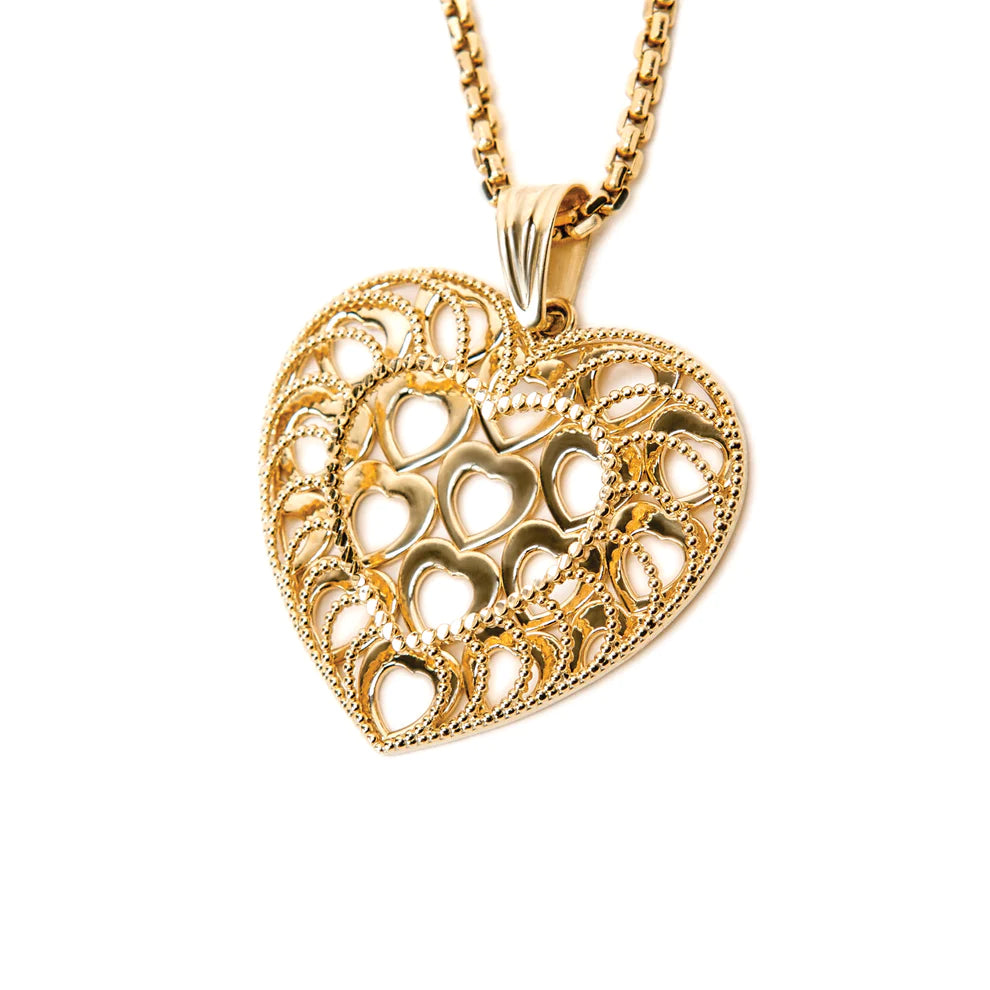 Heart Pendant In 14k Solid Gold