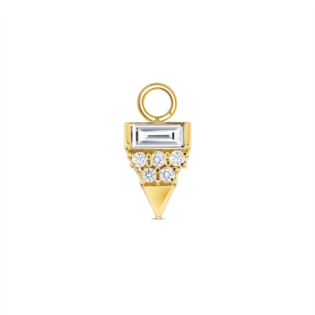 Triangle With Baguette Charm