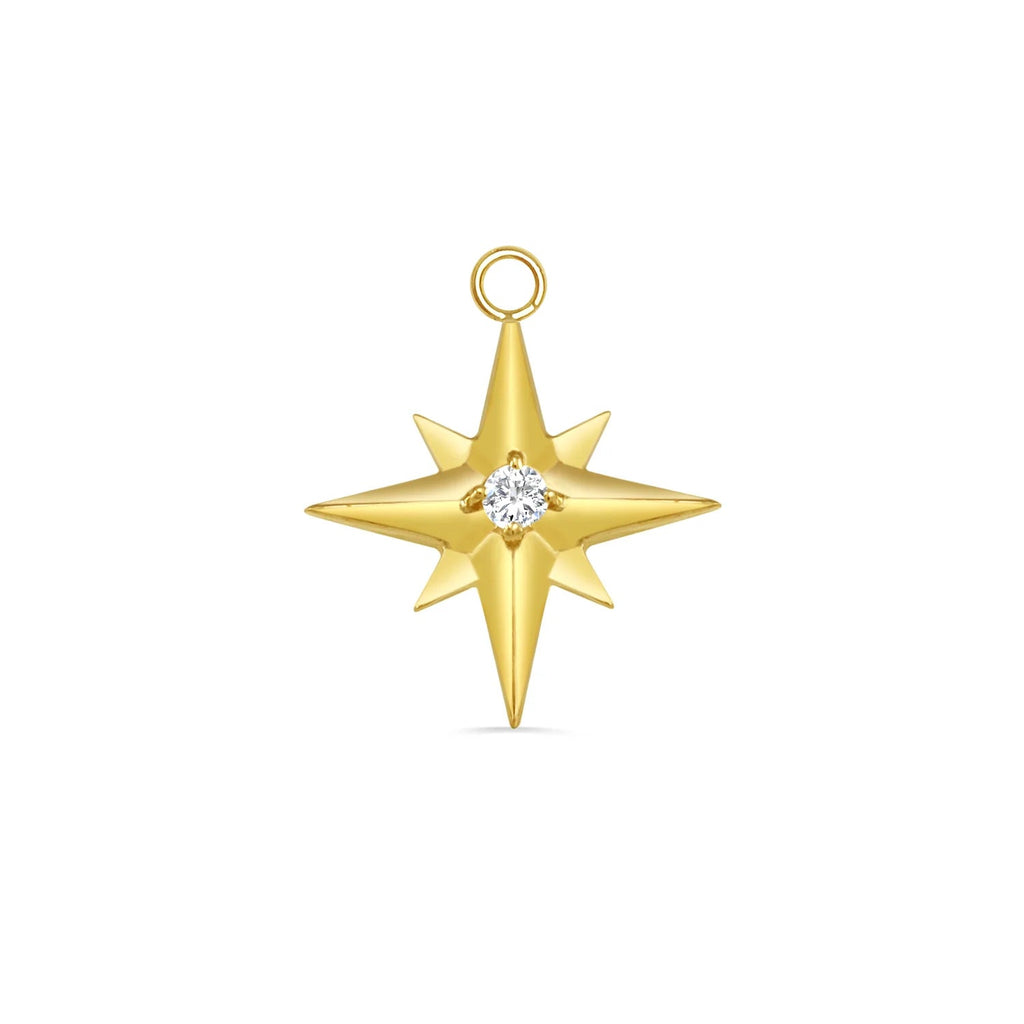 Accented Shining Star with Gem Charm